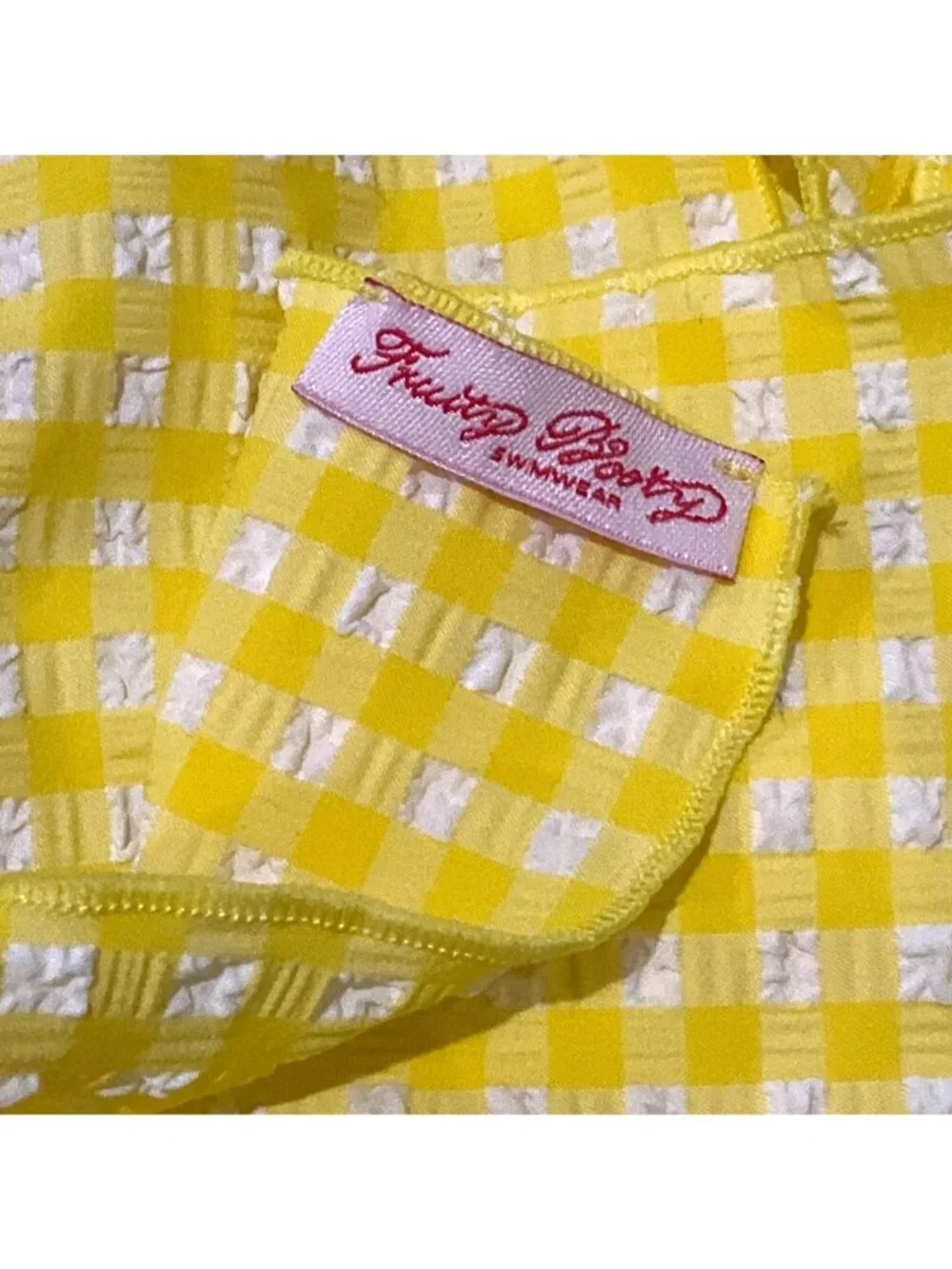 Fruity Booty Bandana in Yellow Gingham